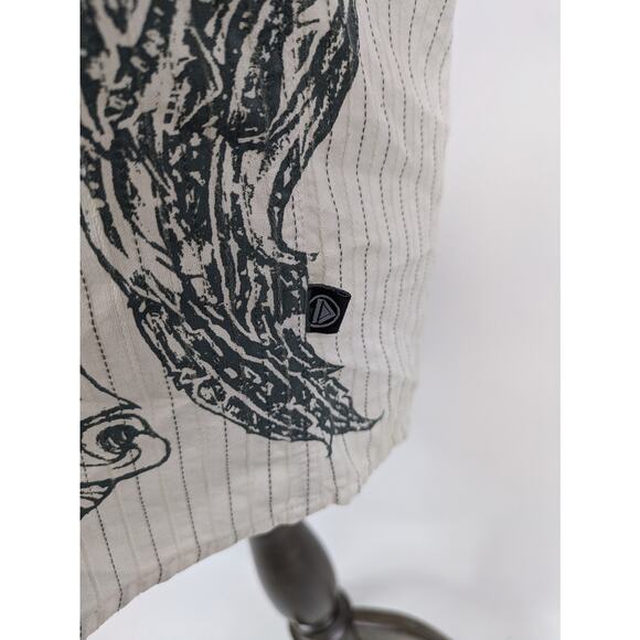 Counter Intelligence Men's L Shirt Button Up Long Sleeve Graphic Urban White Top - Picture 7 of 13